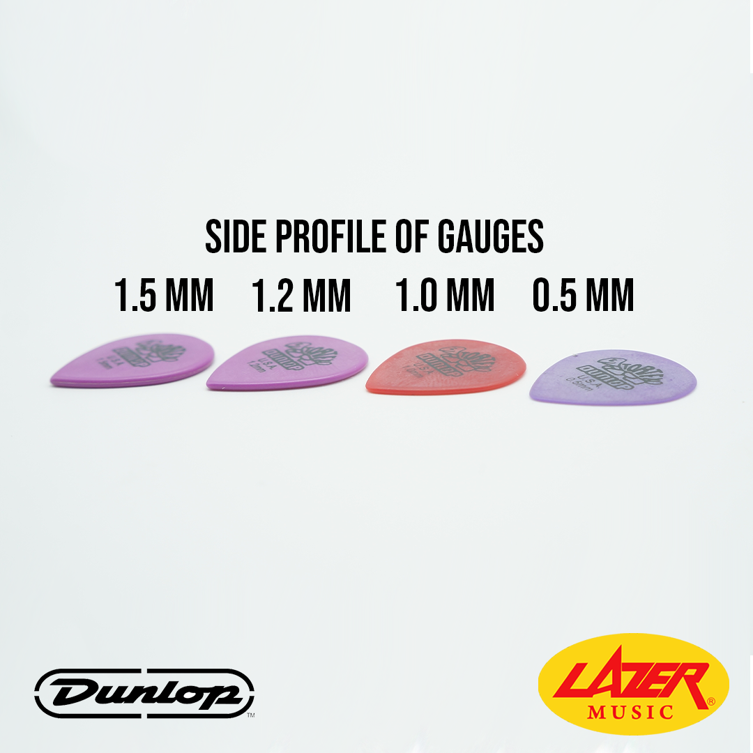 Jim Dunlop 482R Tortex Picks in Standard Shape 0.5mm - 1.5mm