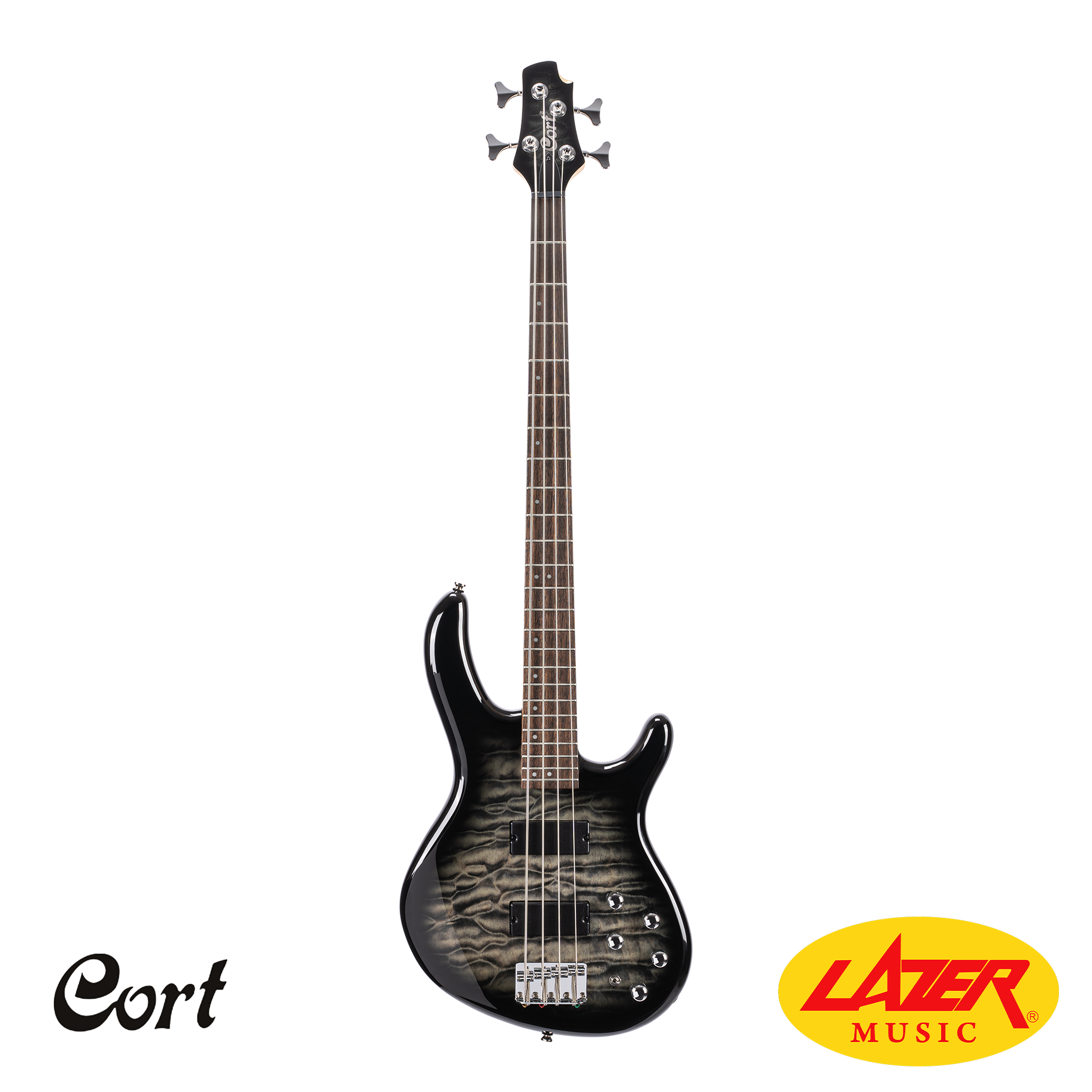 Cort DLX-PLUS Bass Guitar With Hard Maple Neck, Markbass EQ, and Bag