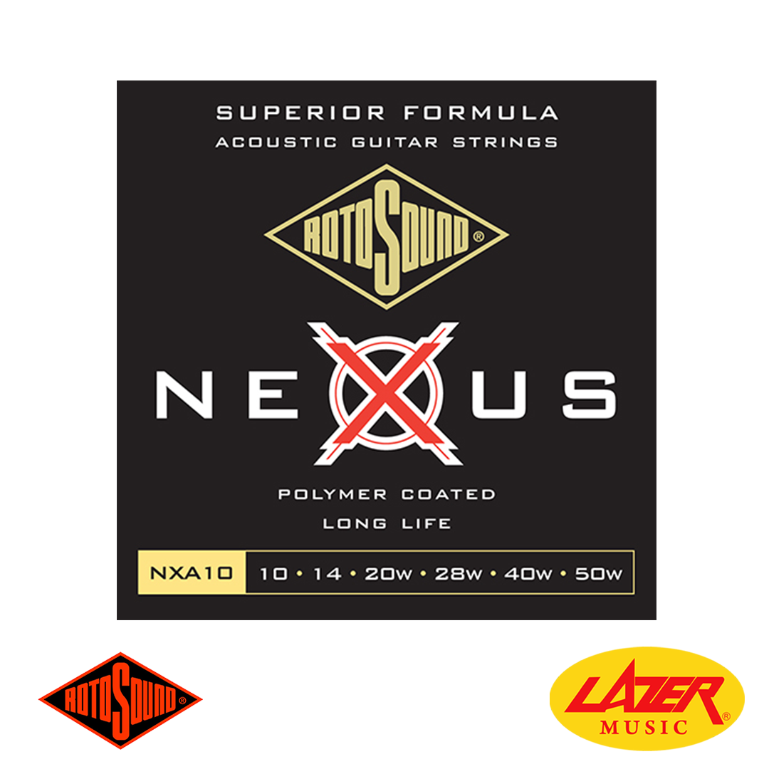 Rotosound NXA10 Nexus Polymer Coated Phosphor Bronze Light Acoustic Gu