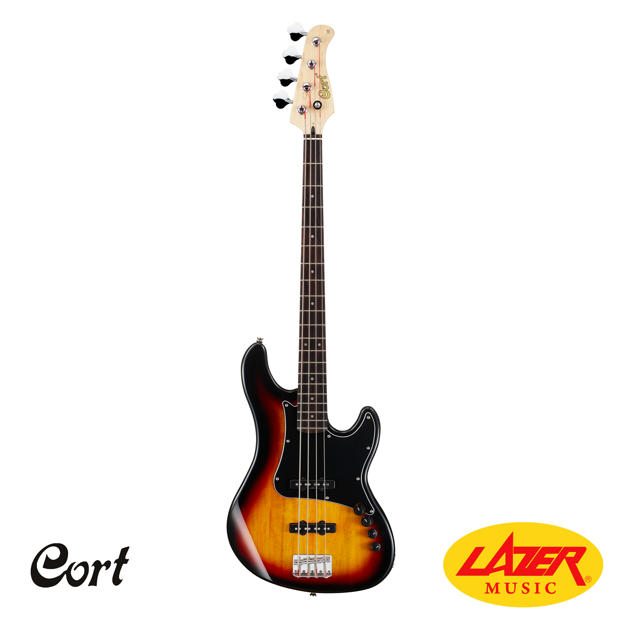 Cort GB34JJ Hard Maple Neck Active Jazz Bass Guitar With Bag