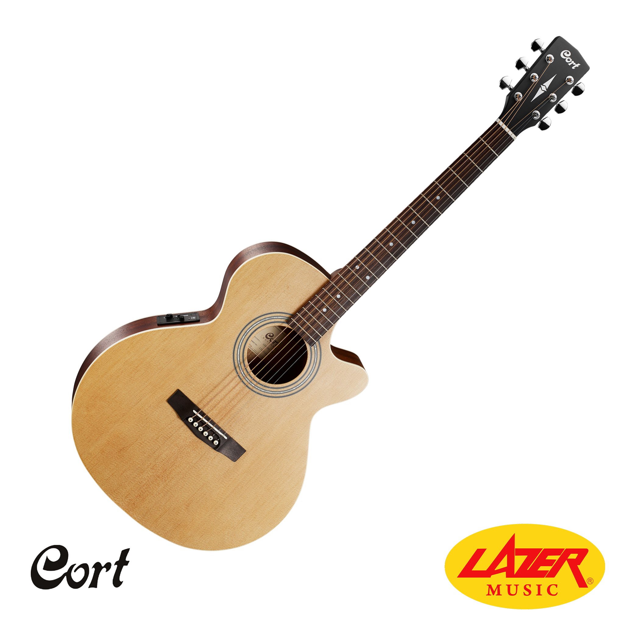 interferencia Desenmarañar Supervisar Cort SFX-ME Slim Body Depth Cutaway Acoustic Guitar With EQ and Case –  Lazer Music