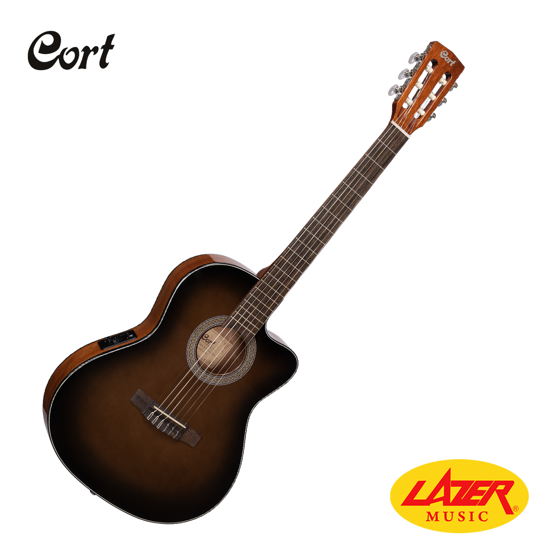 Cort JADE E NYLON Spruce Top Classical Guitar With Cutaway EQ and Ba