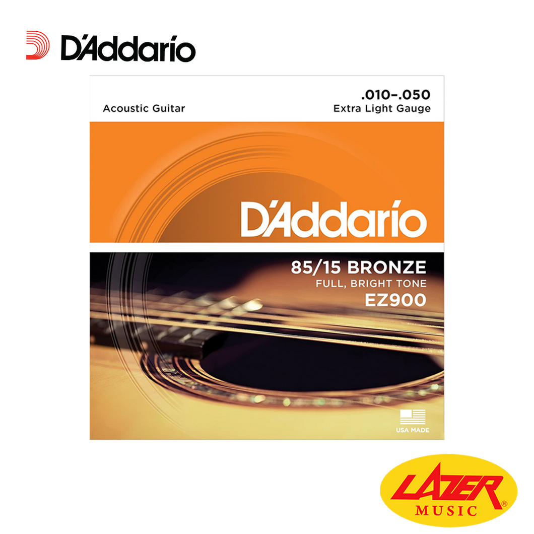 D'Addario EZ900 American Bronze Extra Light Gauge 10-50 Acoustic Guitar Strings