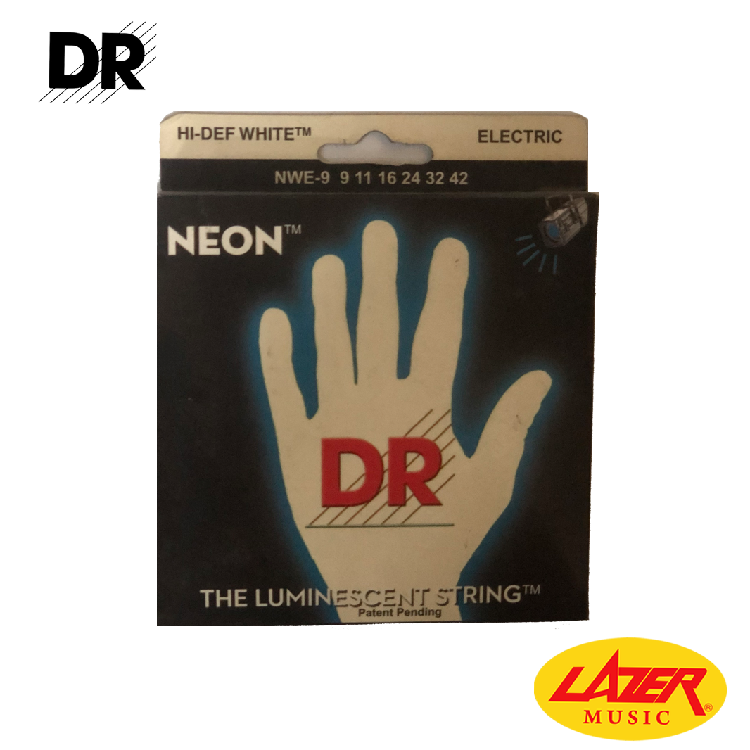 DR NWE-942 NEON White 9-42 Electric Guitar Strings