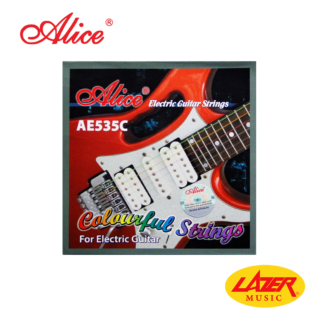 Alice AE535C Electric Guitar Strings (Multi-Colored)
