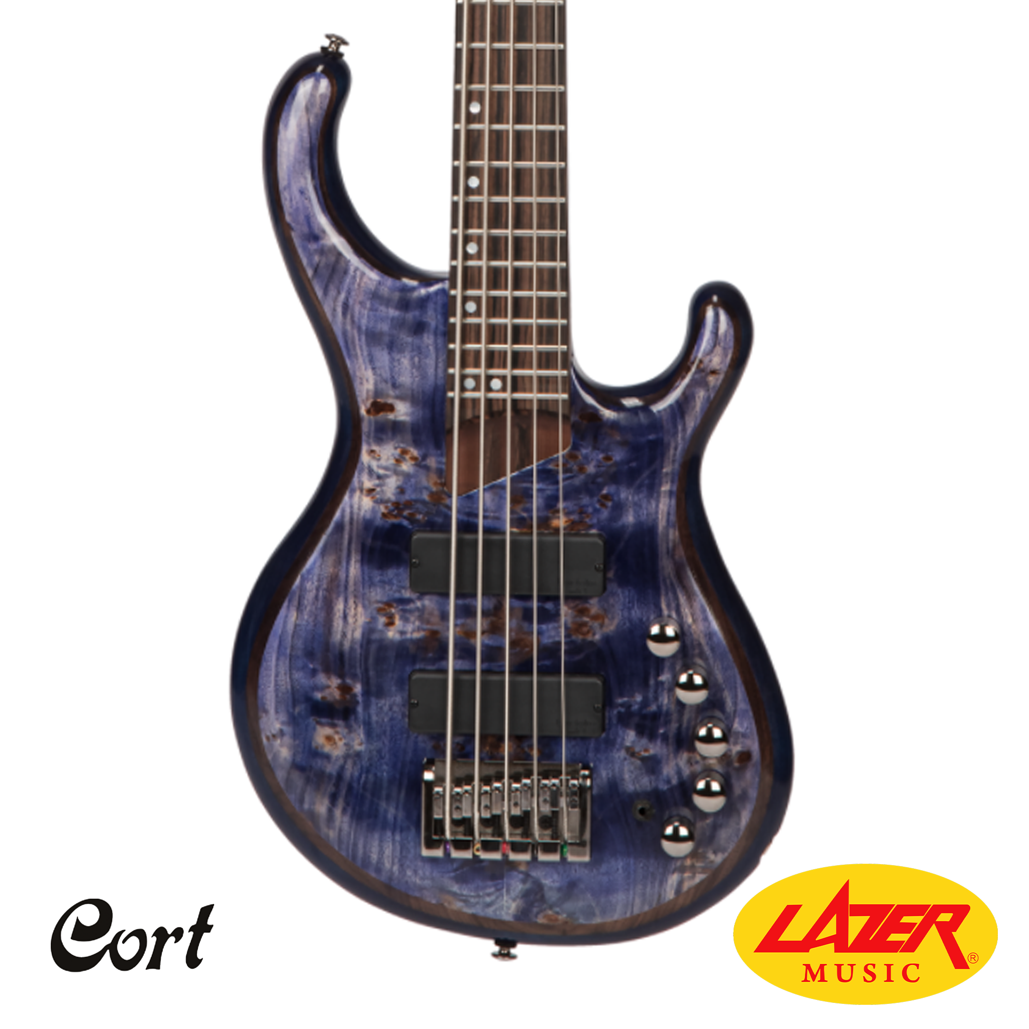 Cort PERSONA5 Alder Body 5 String Bass With Bartolini Preamp, Hipshot Tuners, and Bag