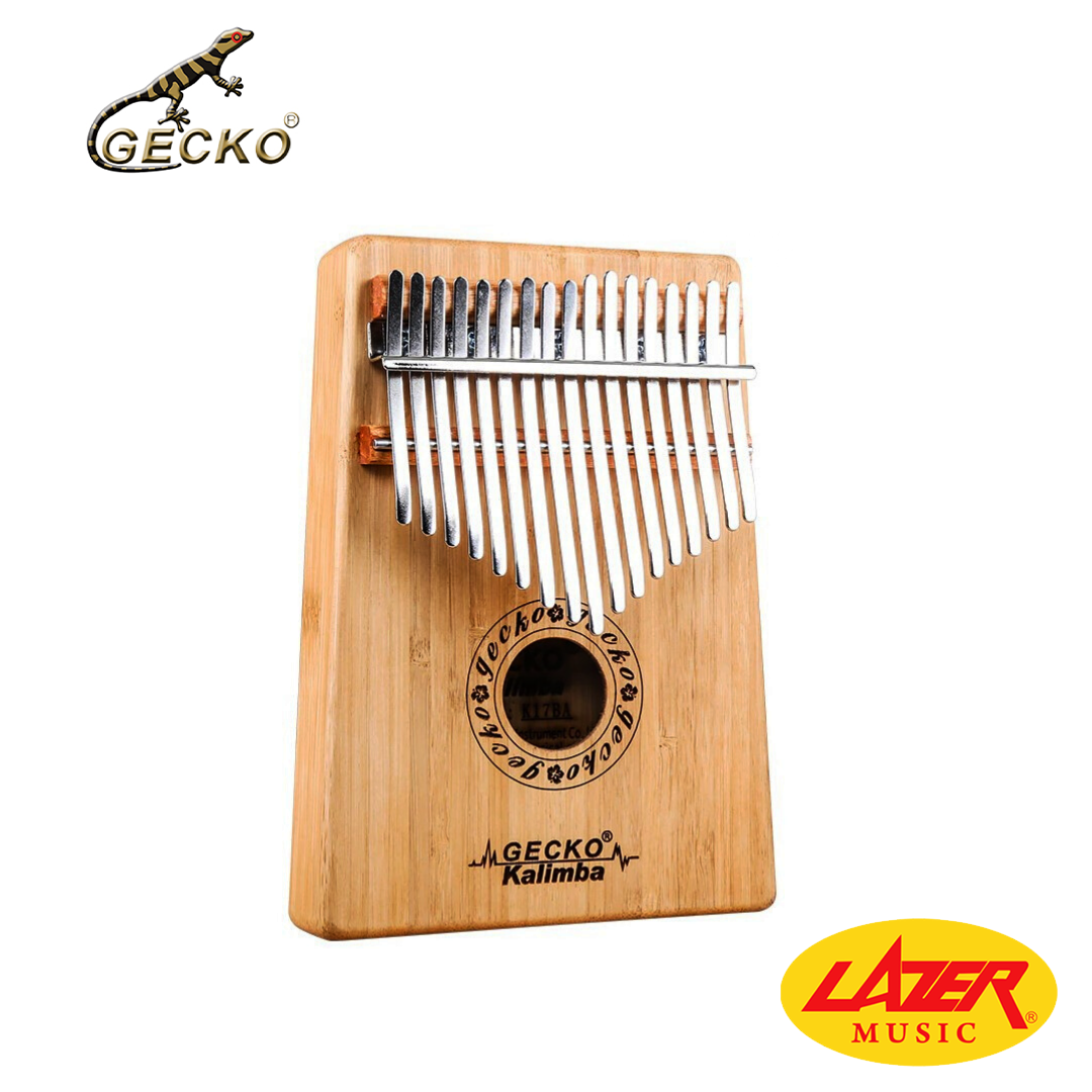 Gecko K17BA 17 Keys Bamboo Wood Kalimba Thumb Piano With Tune Hammer
