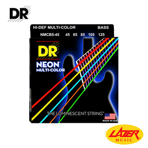 DR NMCB5-45125 NEON Multi-Color 45-125 Bass Guitar Strings